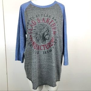 Flag & Anthem Baseball Style T-shirt Sz XL